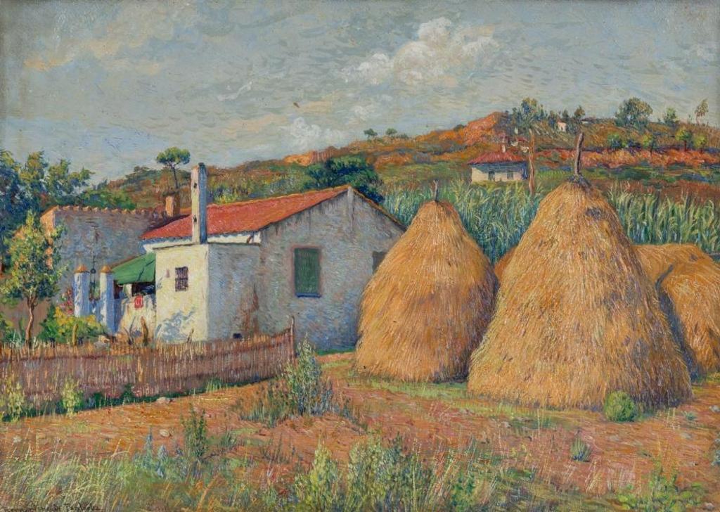 Bernardino de Pantorba (1896) - Farmhouse and Haystacks
