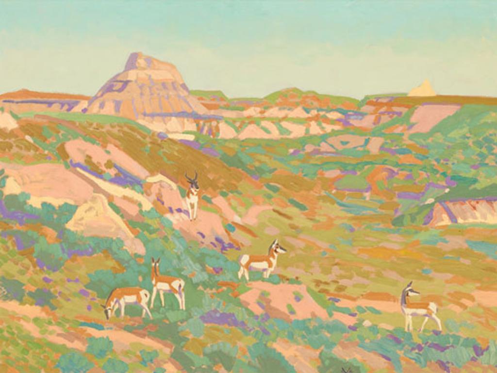 Illingworth Holey (Buck) Kerr (1905-1989) - Antelopes Near Stevesville
