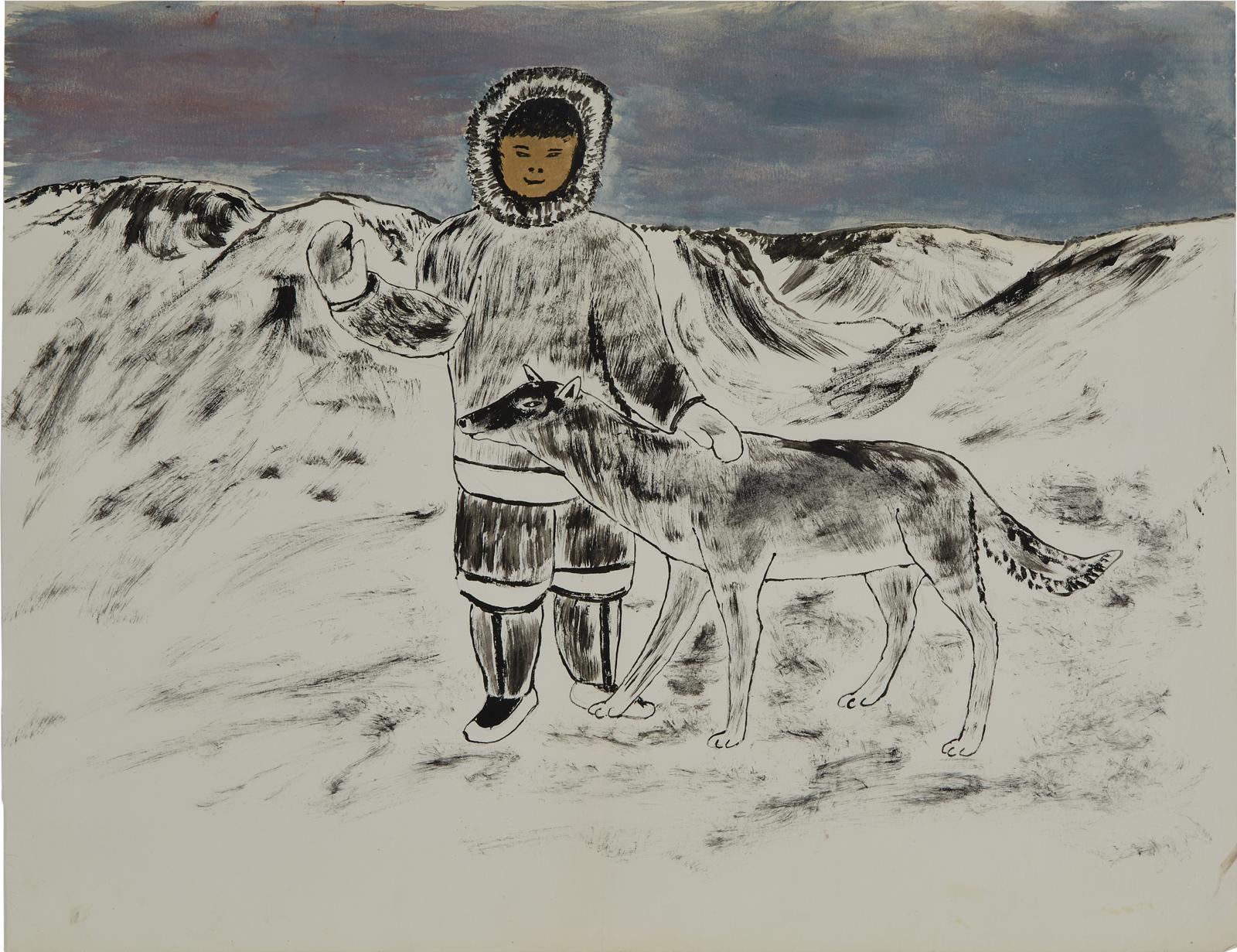 Mannumi Shaqu (1917-2000) - Boy And Dog