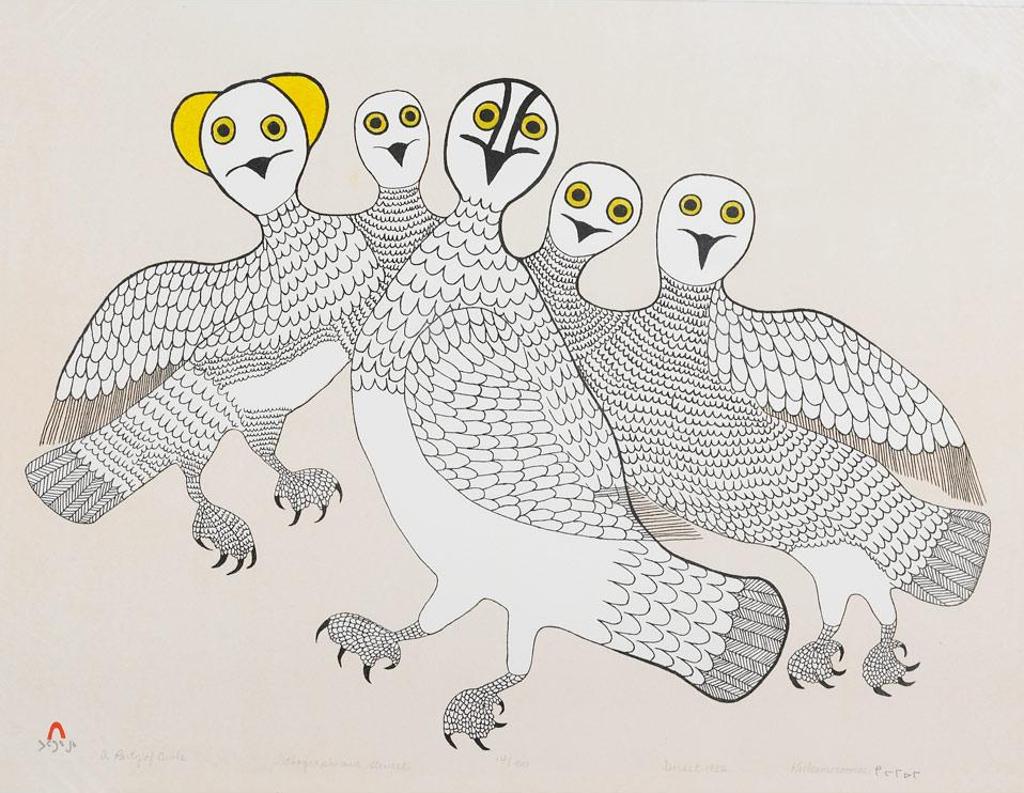 Keeleemeeoomee Samualie (1919-1983) - A Party Of Owls