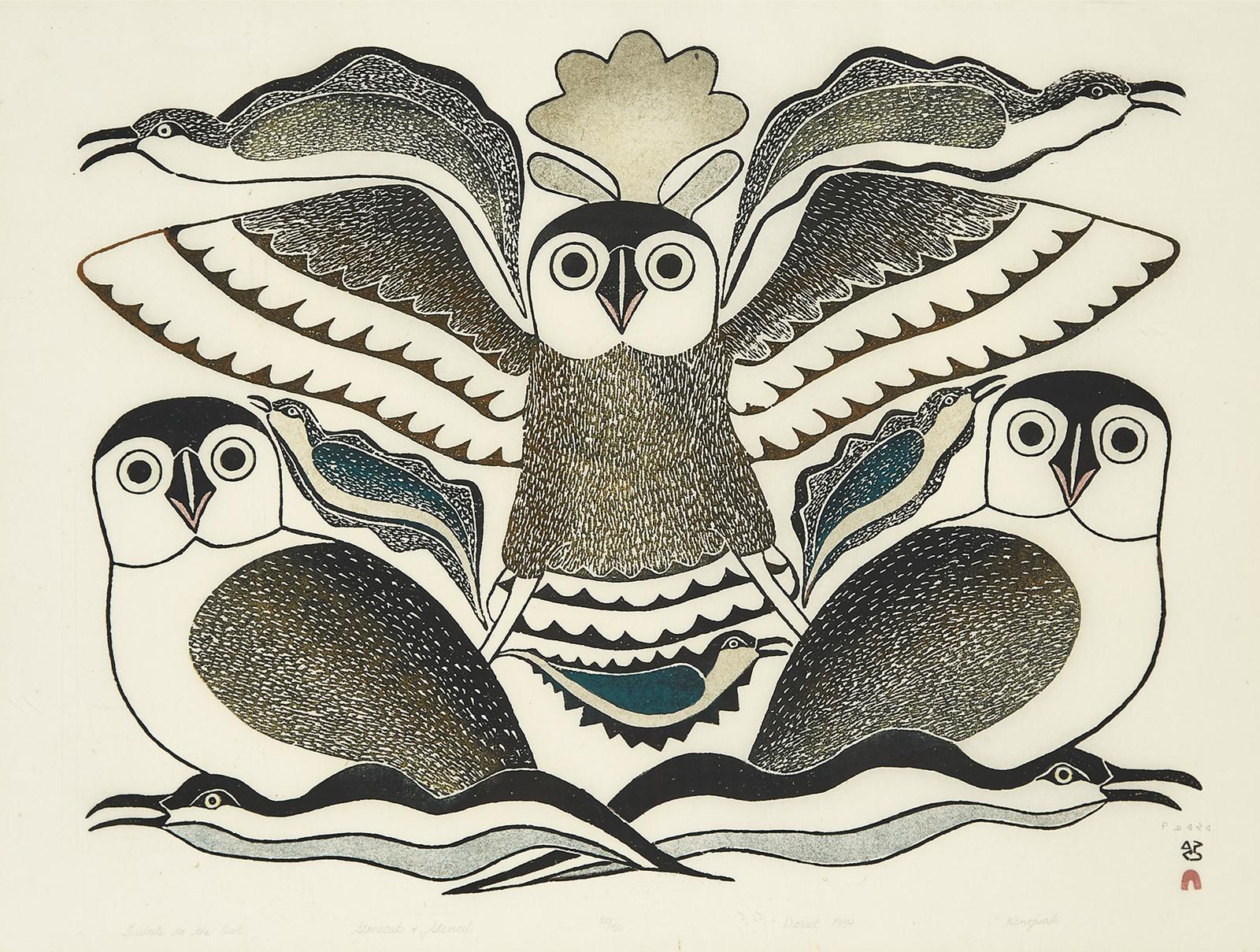 Kenojuak Ashevak (1927-2013) - Tribute To The Owl