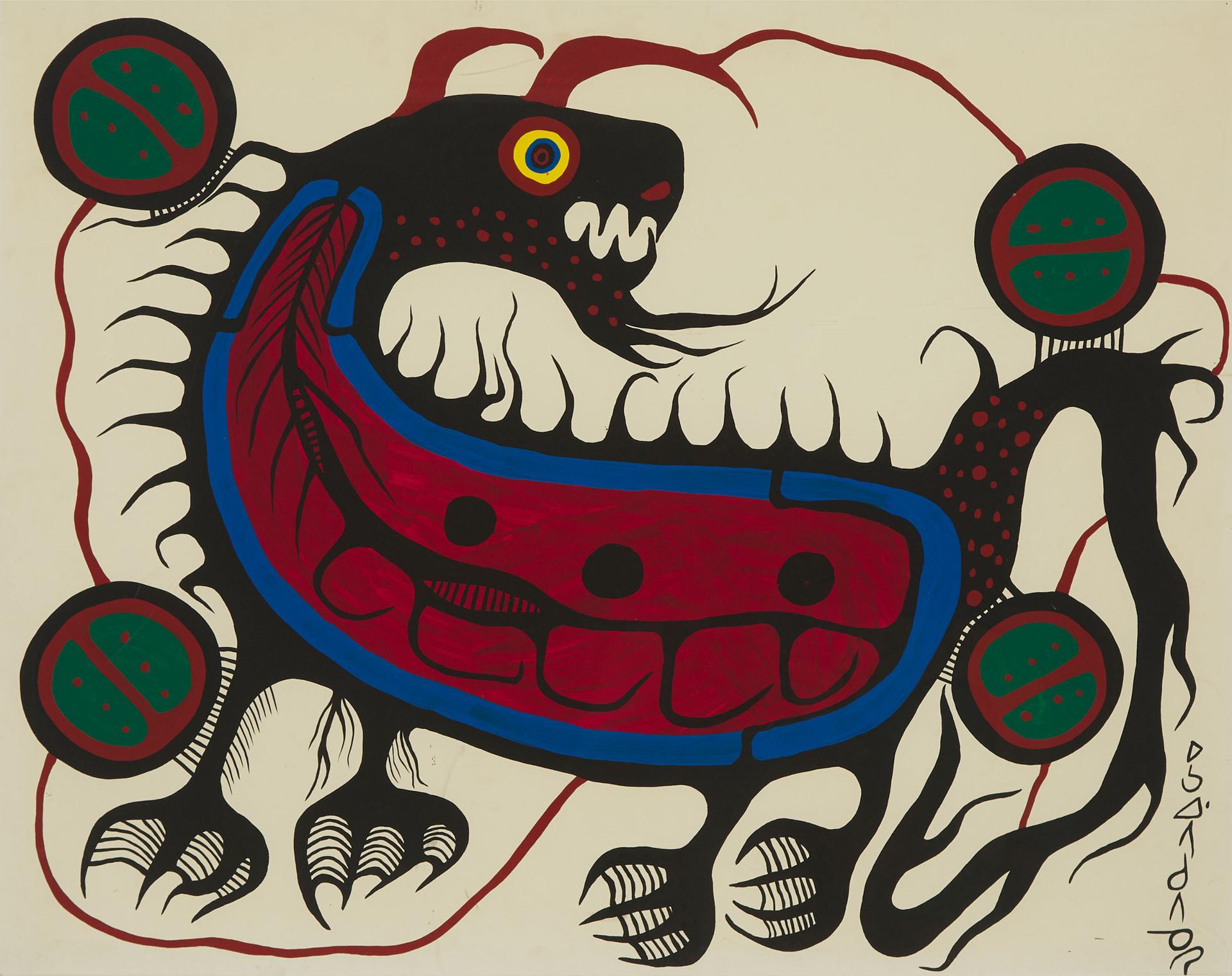 Norval H. Morrisseau (1931-2007) - The Water Serpent