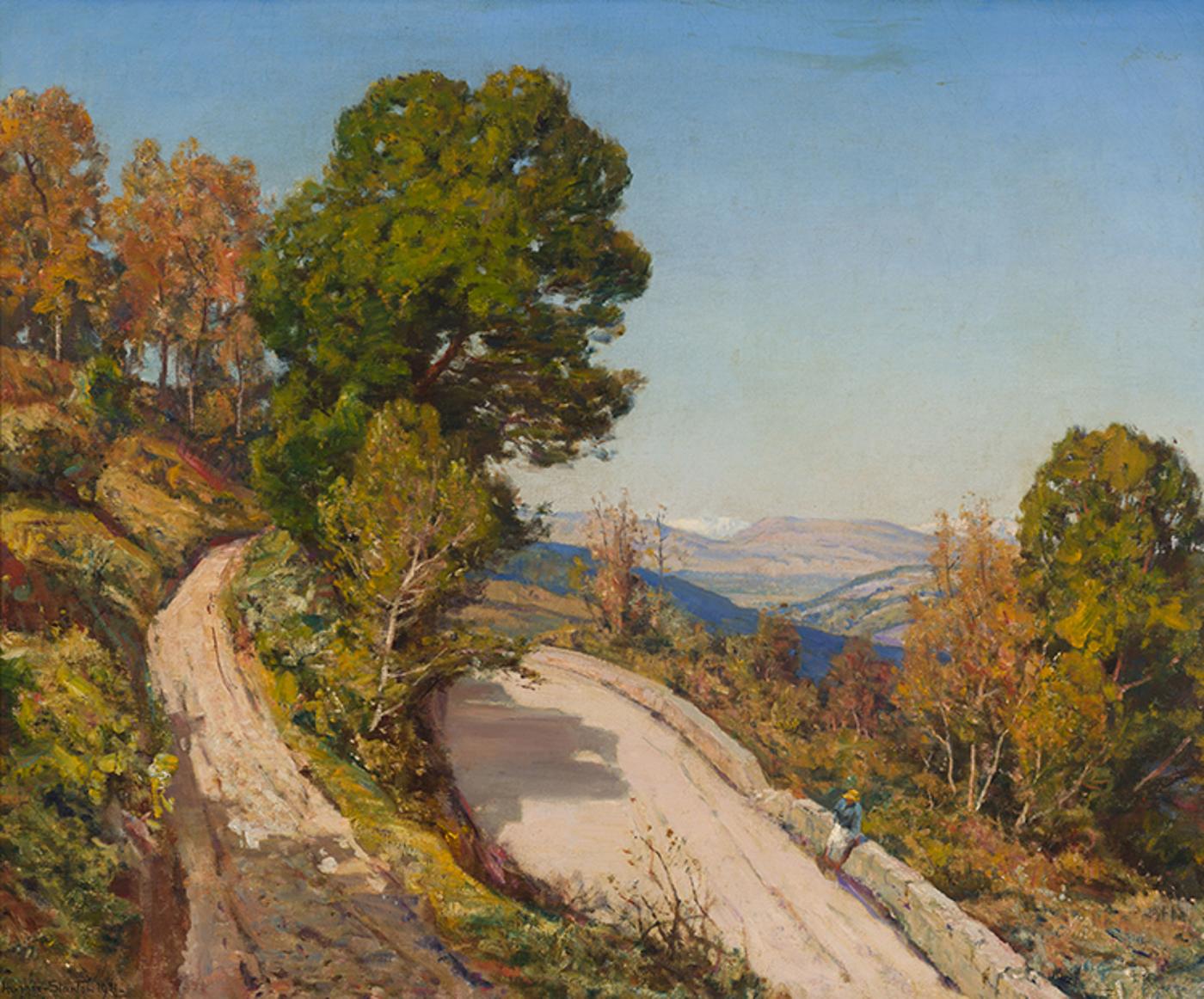 Herbert Hughes-Stanton (1870-1937) - The Road Above the Valley