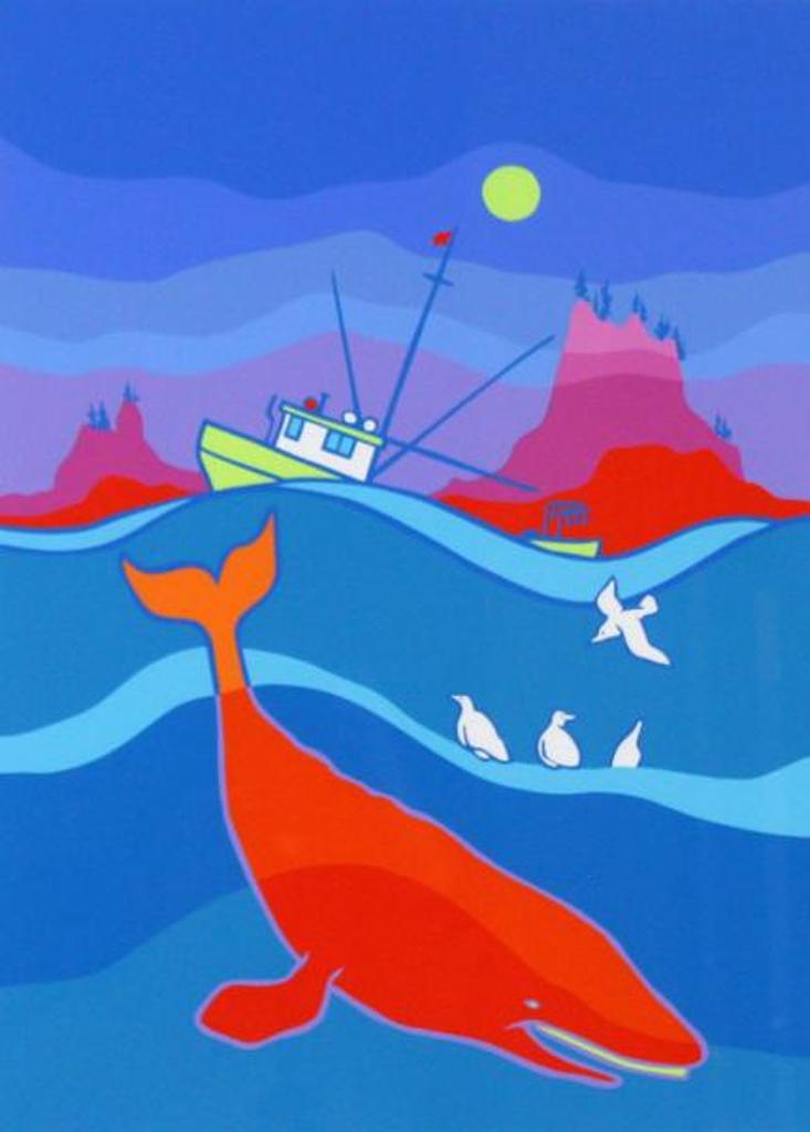 Ted Harrison (1926-2015) - Floating Gulls; 1994