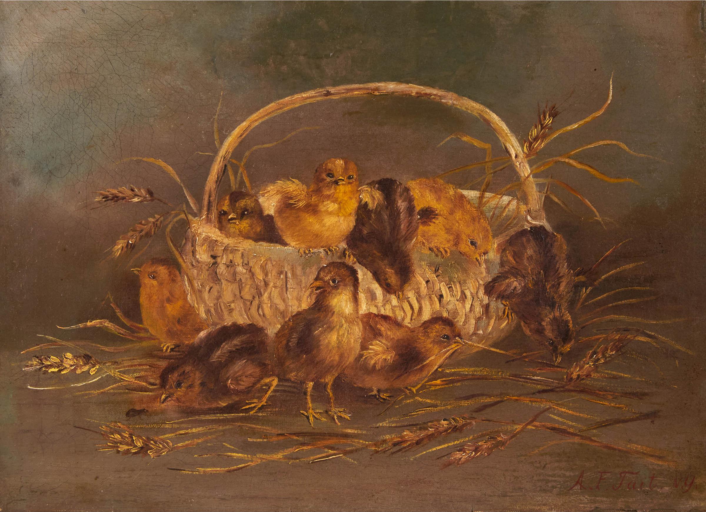 Arthur Fitzwilliam Tait (1819-1905) - Chickens In The Straw