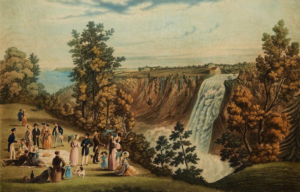 James Pattison Cockburn (1778-1847) - The View of the Falls of Montmorency (Quebec in the Distance); The View of Cape Diamond and Wolf's Cove From Point à Pizeau, Near Quebec