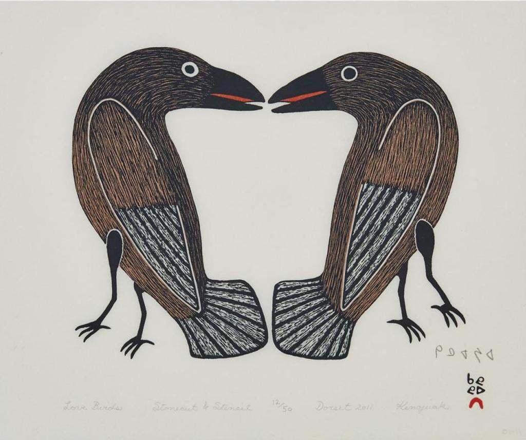 Kenojuak Ashevak (1927-2013) - Love Birds