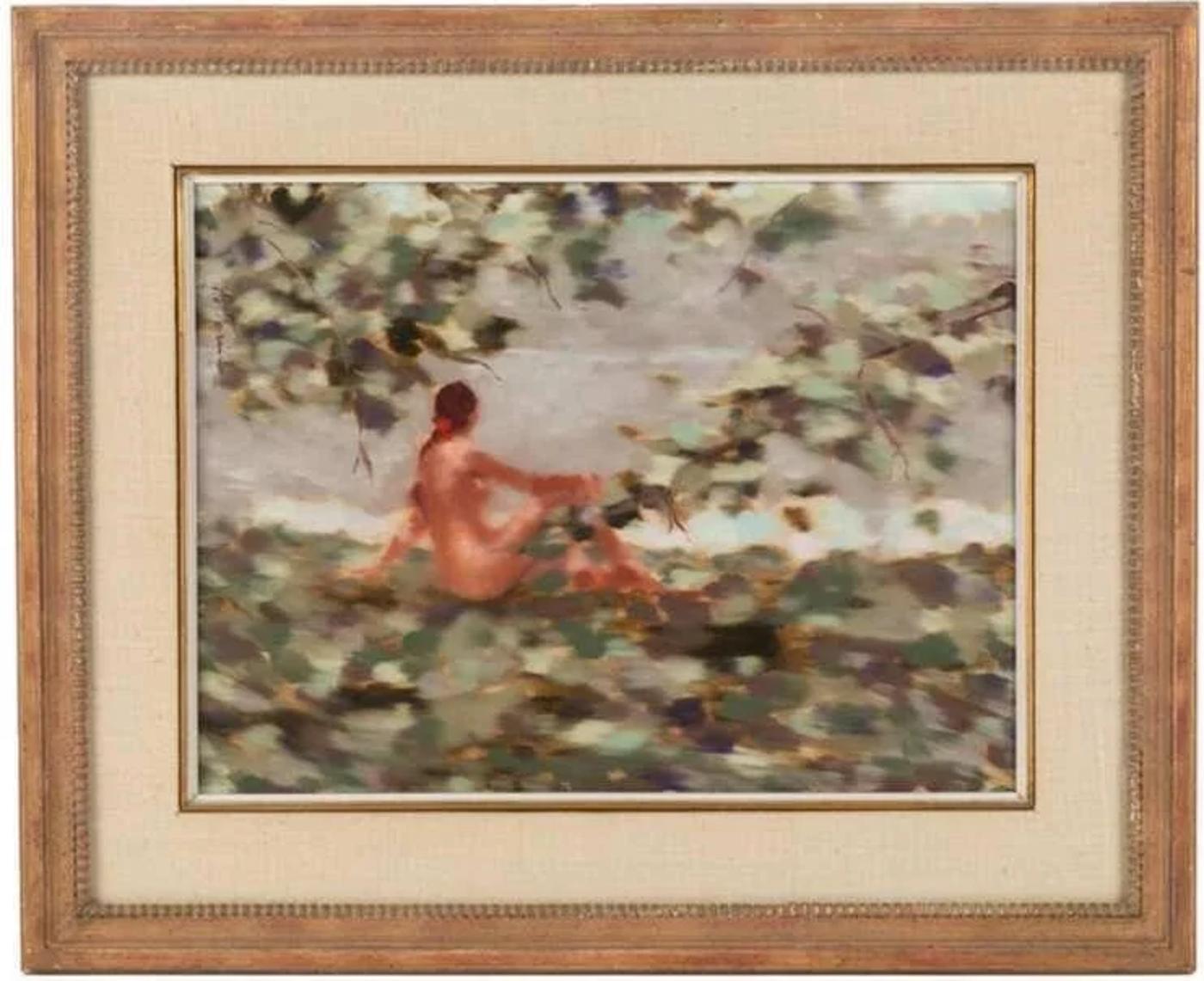 Anthony Michael Autorino (1937-2015) - Nude Woman Reclining at Riverbed