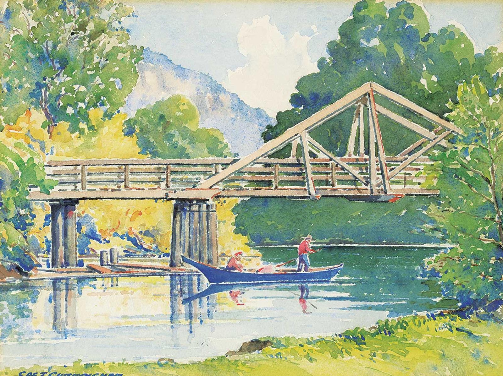 Cecil A. de Trafford Cunningham (1897-1973) - Tzouhalem Bridge, Duncan, B.C.