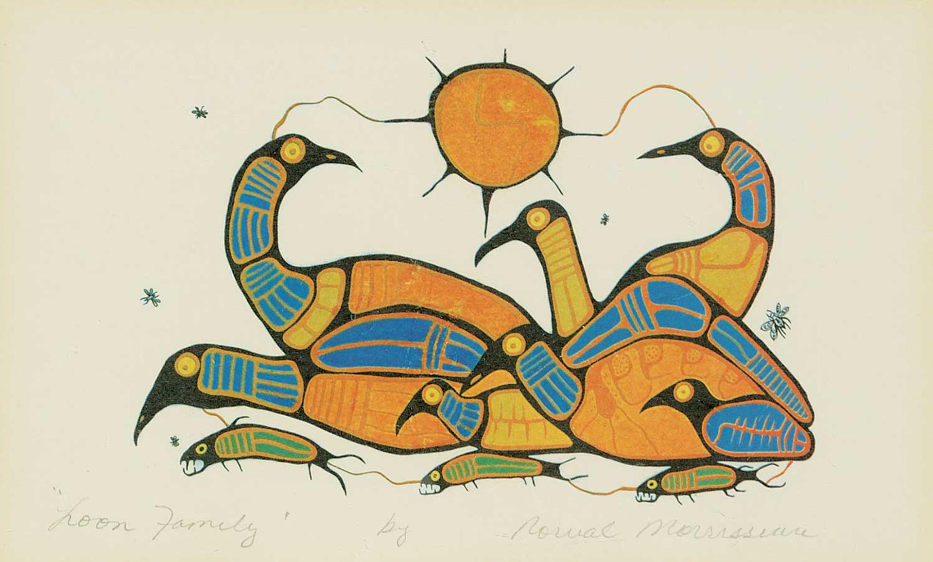 Norval H. Morrisseau (1931-2007) - Loon Family