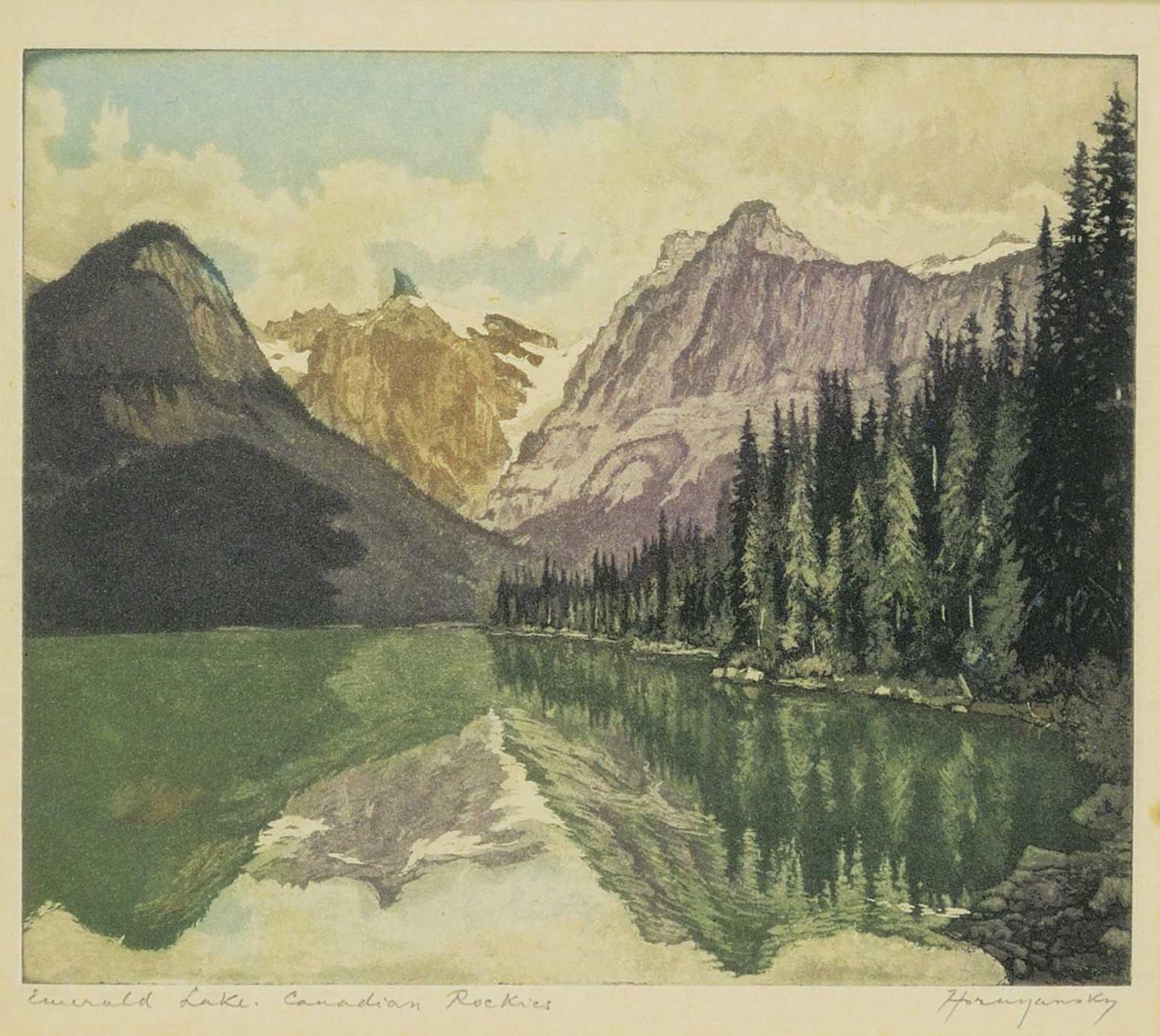 Nicholas Hornyansky (1896-1965) - Emerald Lake, Canadian Rockies