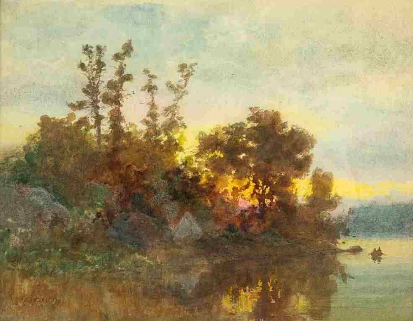 Lucius Richard O'Brien (1832-1899) - Riverbank, 1885