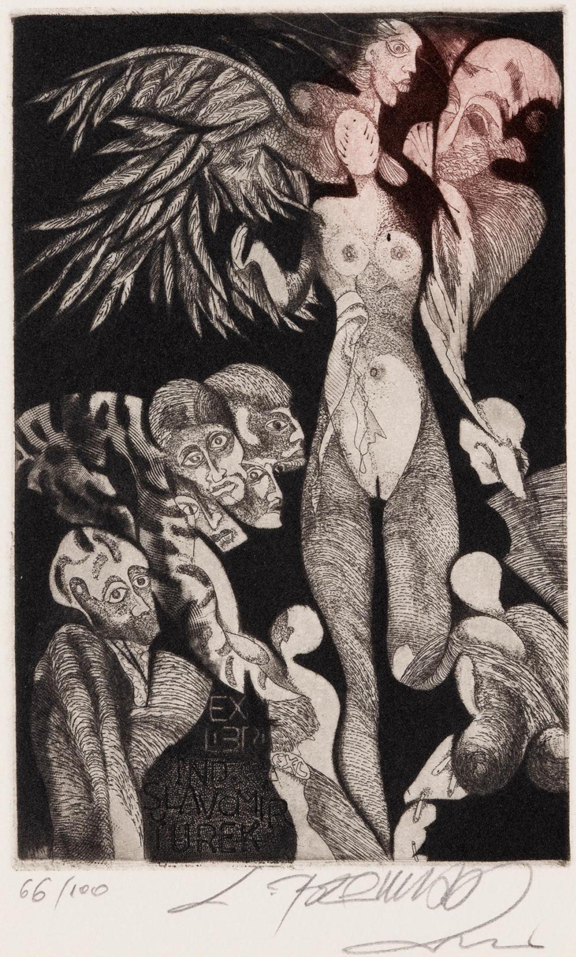 Leo Bednarik (1938-2016) - Untitled - Winged Nude