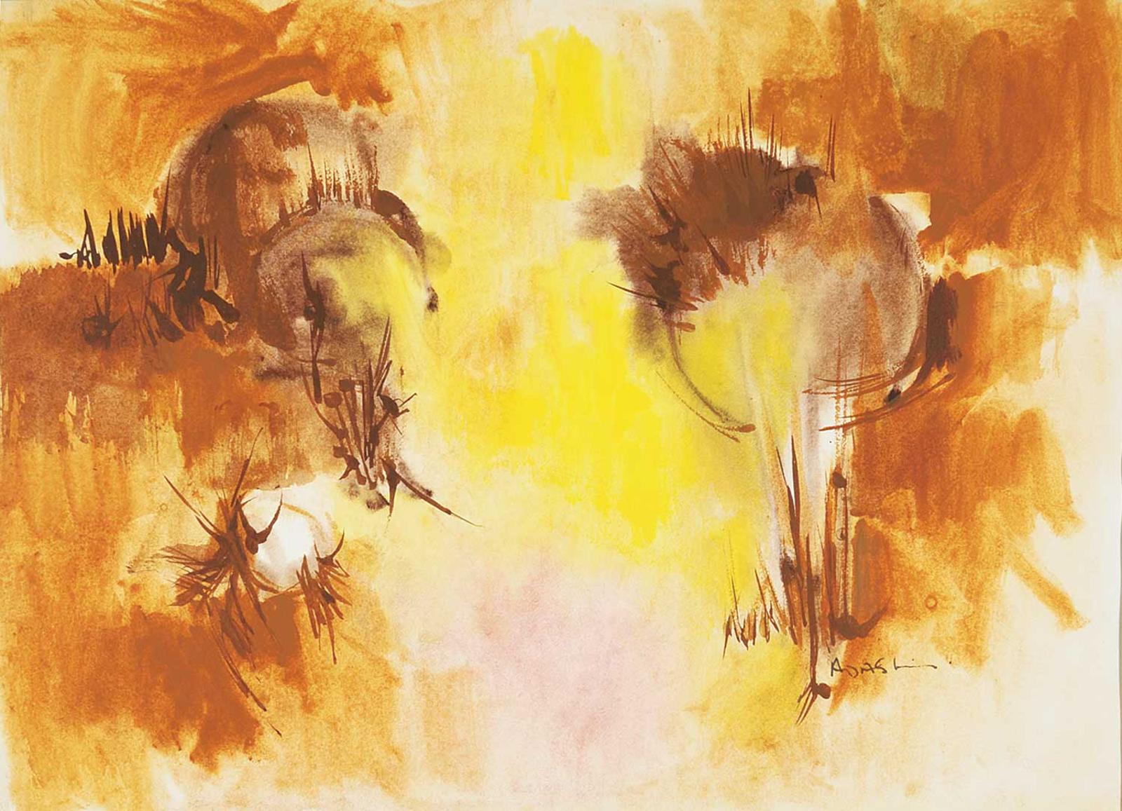 Gordon Adaskin (1931-2001) - Untitled - Cascading Yellow