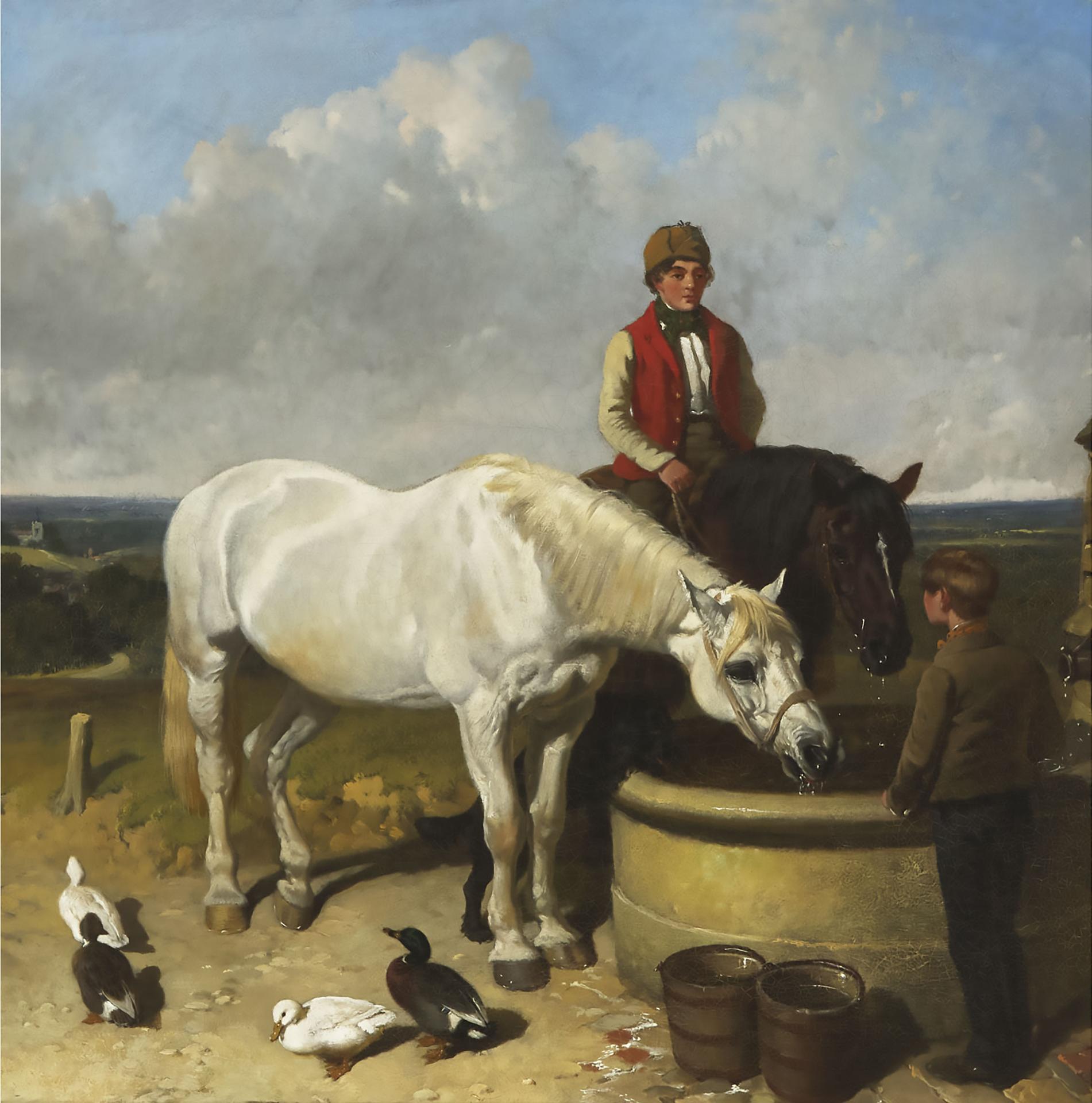 John Frederick Herring (1795-1865) - Horses At The Well