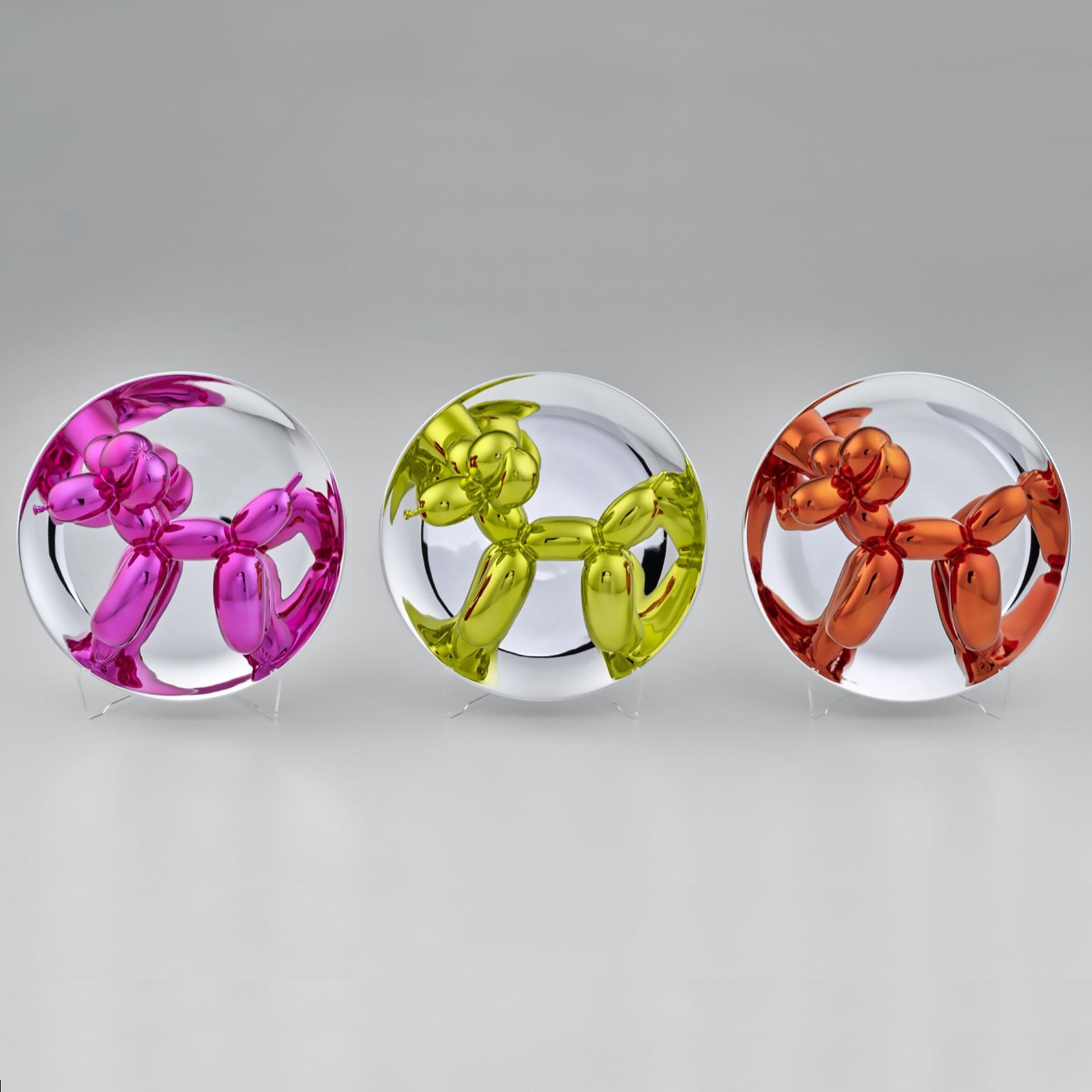 Jeff Koons (1955) - Balloon Dogs Presentation Set (Yellow, Magenta And Orange), 2015