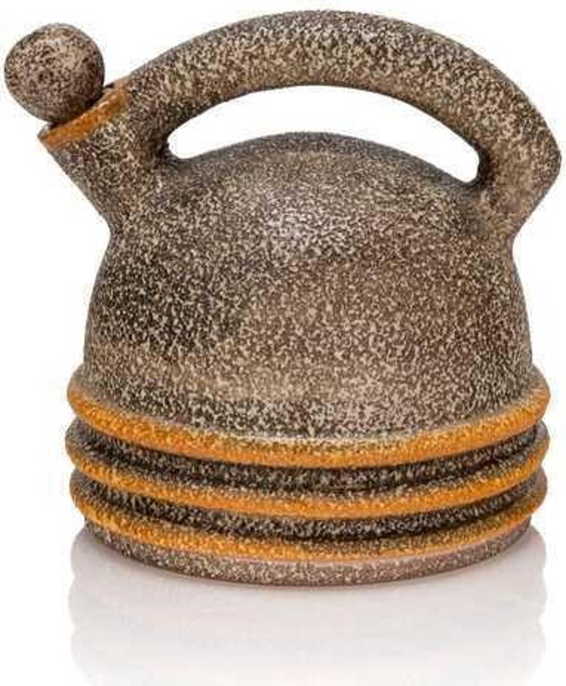 Giuseppe Mazzotti (1903-1944) - A stoneware clay pot with burnt orange rims