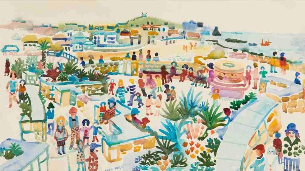 Fred Yates (1922-2008) - Untitled (Seaside Scene)