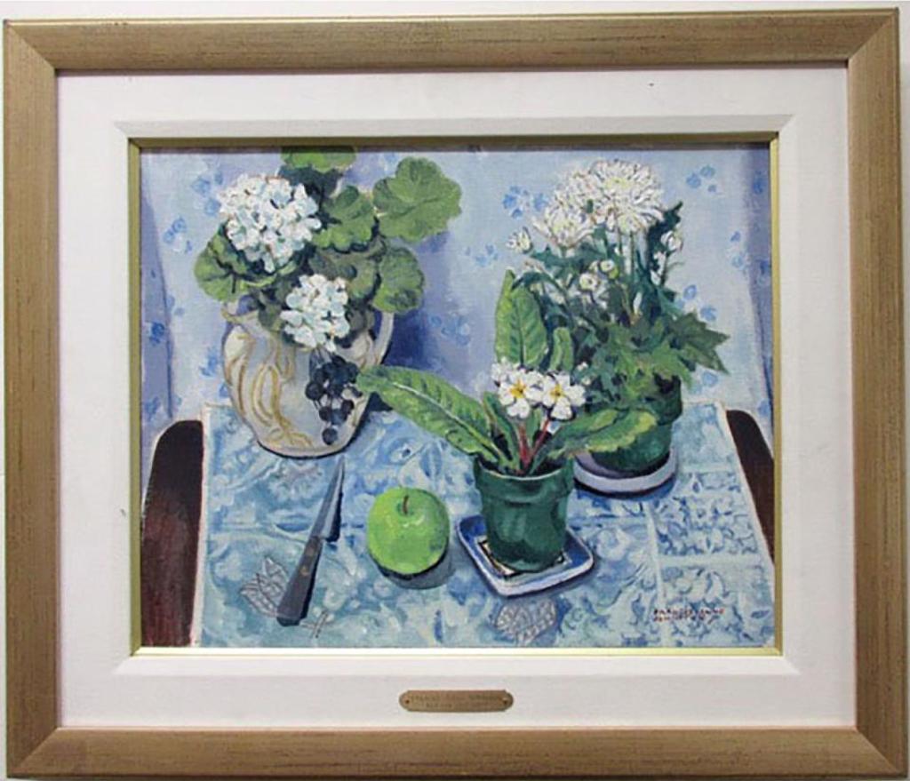Frances Anne Johnston (1910-1987) - White Flowers With Apple