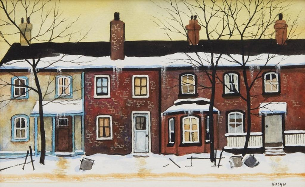 John Kasyn (1926-2008) - Row of Old Houses, West End