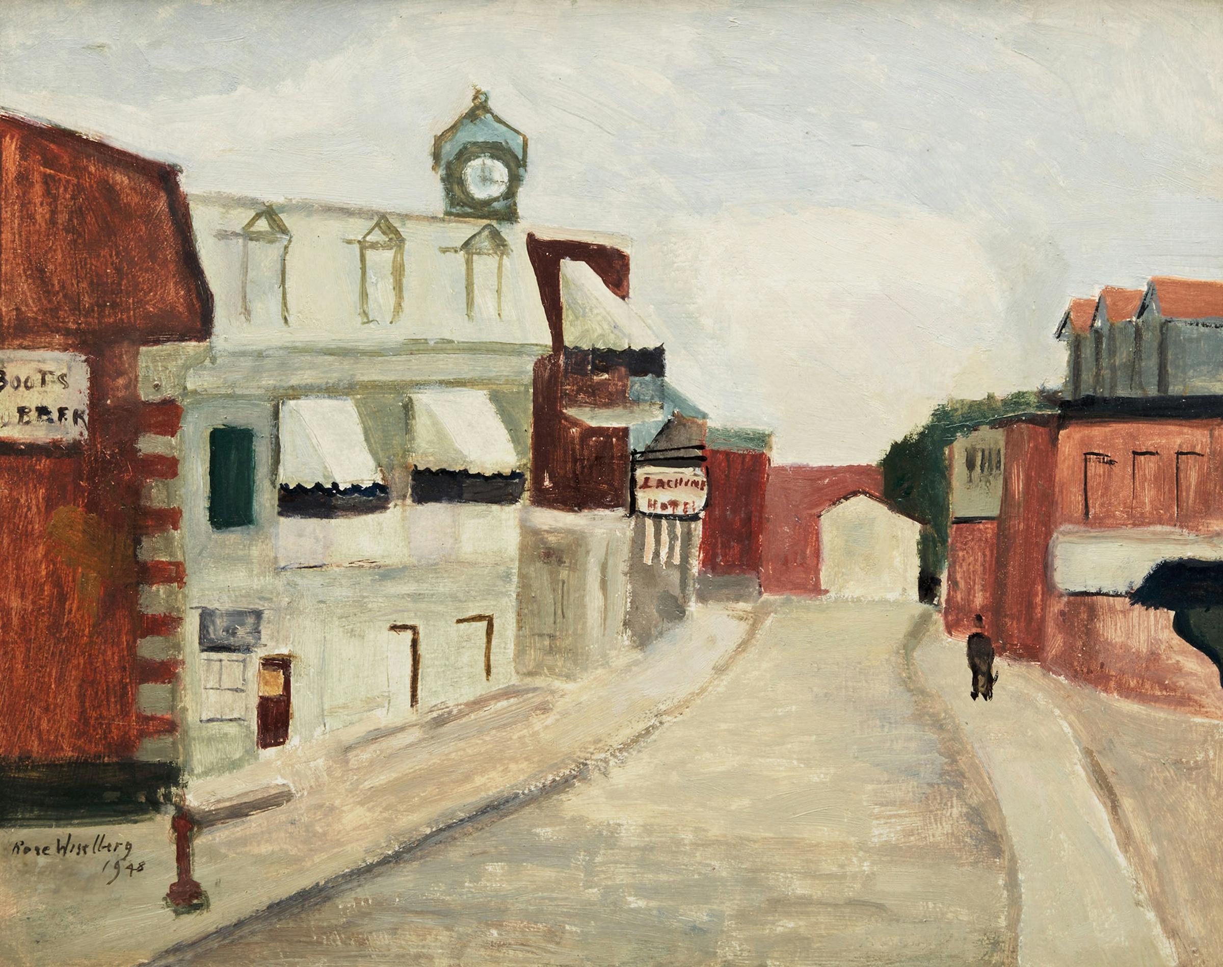 Rose Wiselberg (1908-1992) - Street Scene, Lachine, Montreal