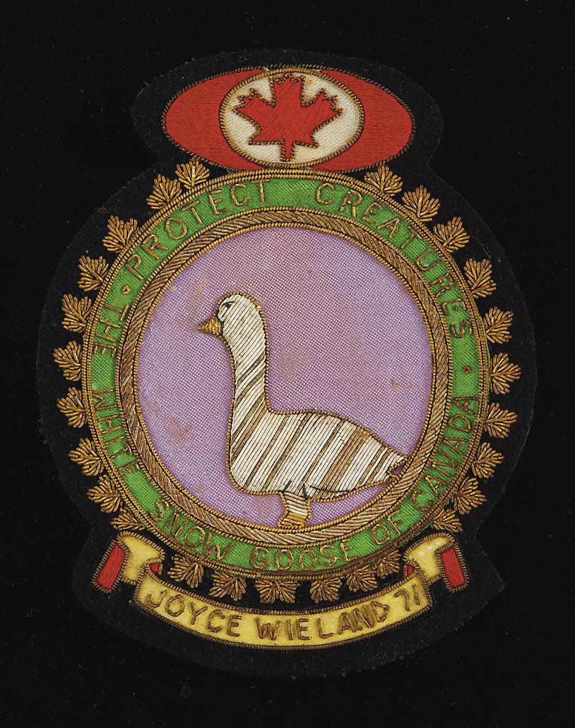Joyce Wieland (1930-1998) - White Snow Goose of Canada Crest