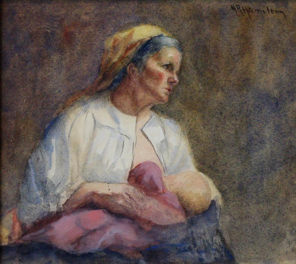 Mary Ritter Hamilton (1873-1954) - Nursing Mother And Child