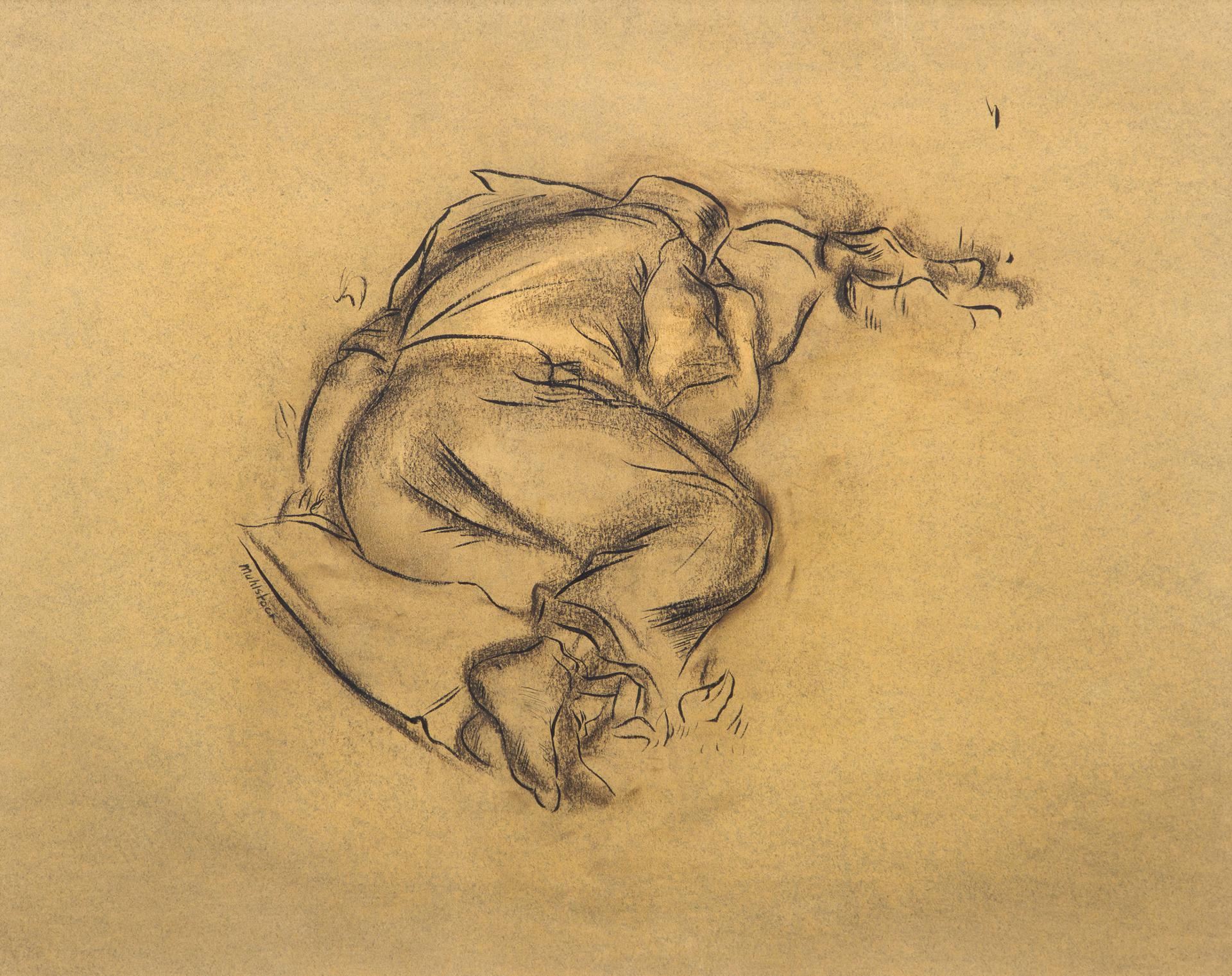 Louis Muhlstock (1904-2001) - Depression Scene (Man Sleeping), c. 1930