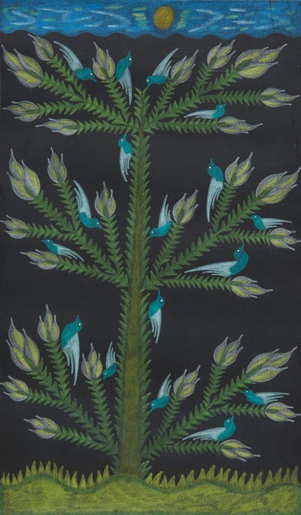 Scottie Wilson (1888-1972) - Tree with Birds