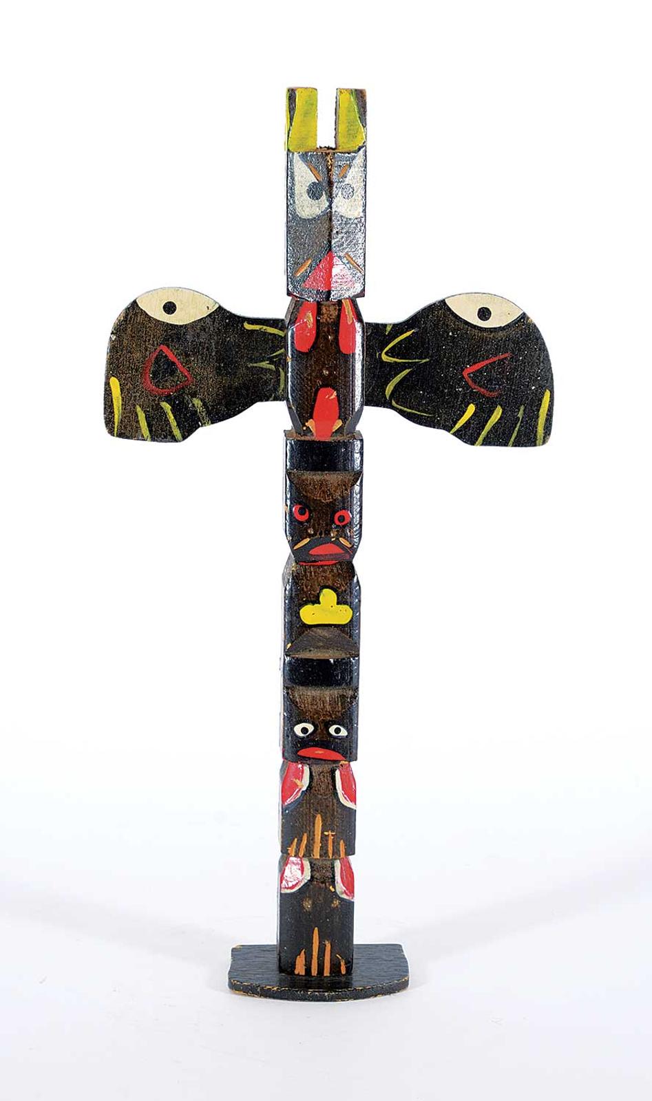 First Nations Basket School - Painted Animal Totem