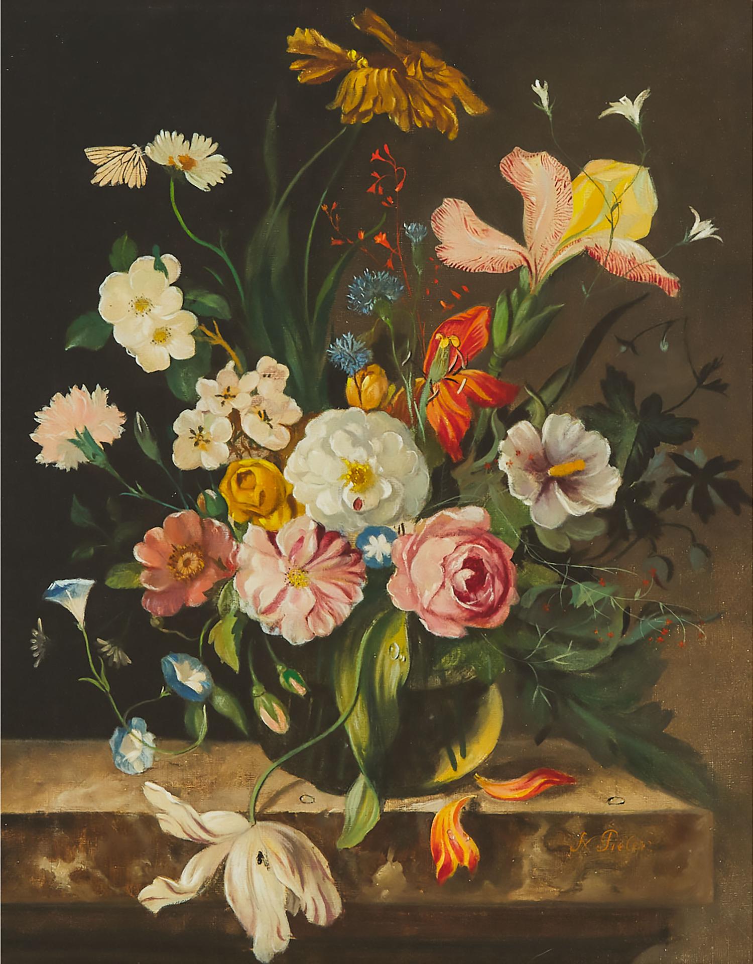 Franz Xaver Pieler (1879-1952) - Still Life With Flowers