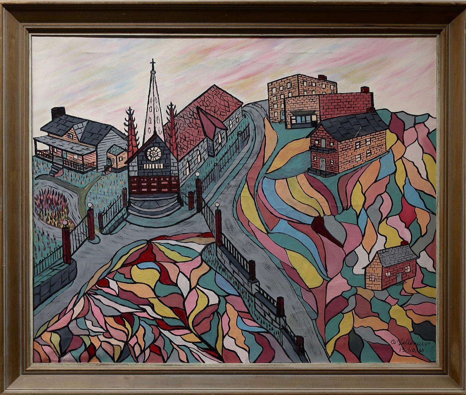 Arthur Villeneuve (1910-1990) - L'eglise Du Sacré Coeur De Chicoutimi