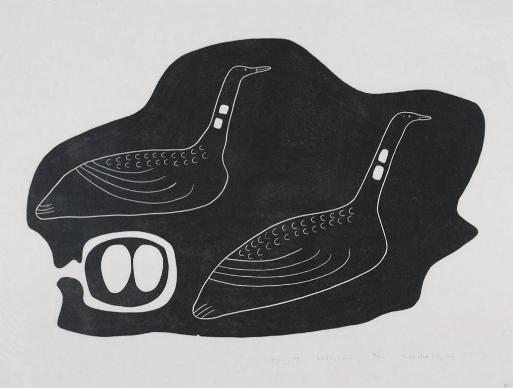Flossie Pappidluk (1916-1994) - Nesting Loons