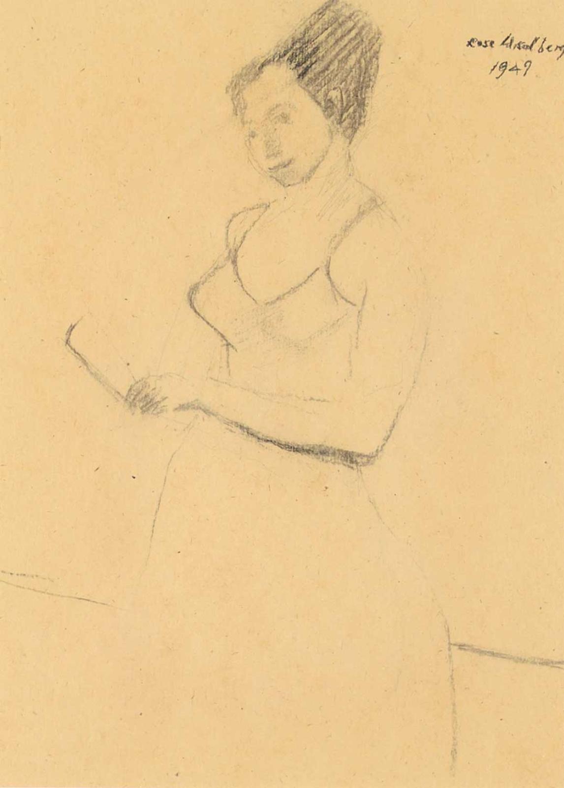 Rose Wiselberg (1908-1992) - Untitled - Portrait of a Woman