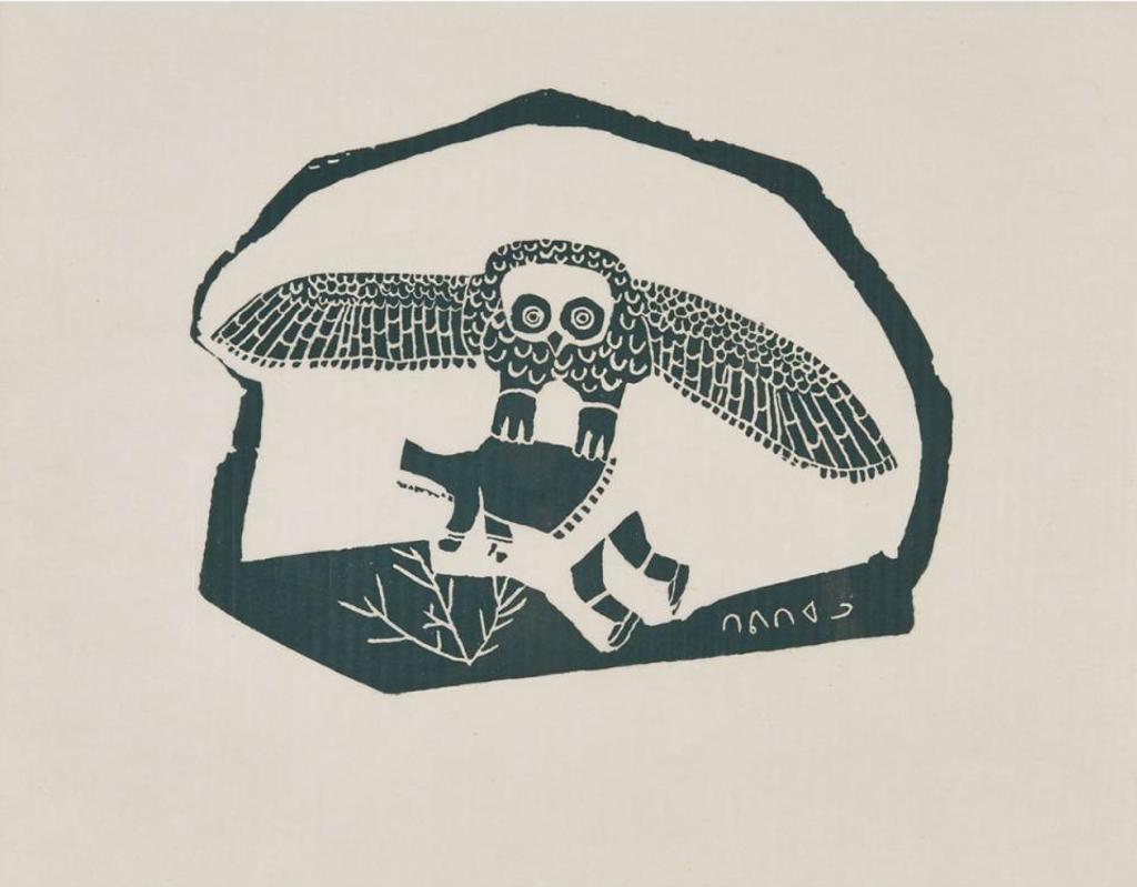Davidialuk Alasua Amittu (1910-1976) - Untitled (Young Girl Carried Off By An Owl)