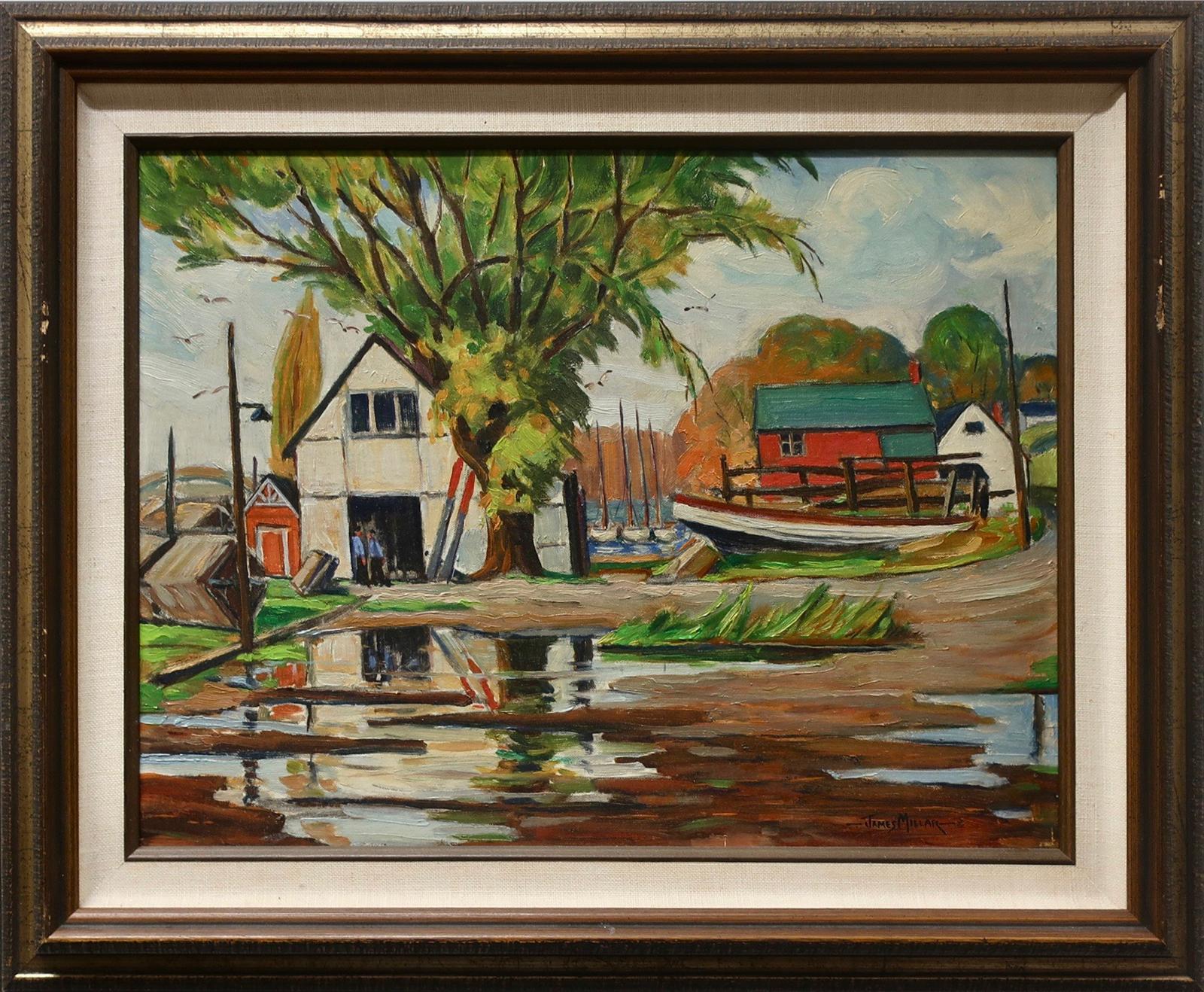 James Millar (1897-1977) - Port Credit Fishing Shacks