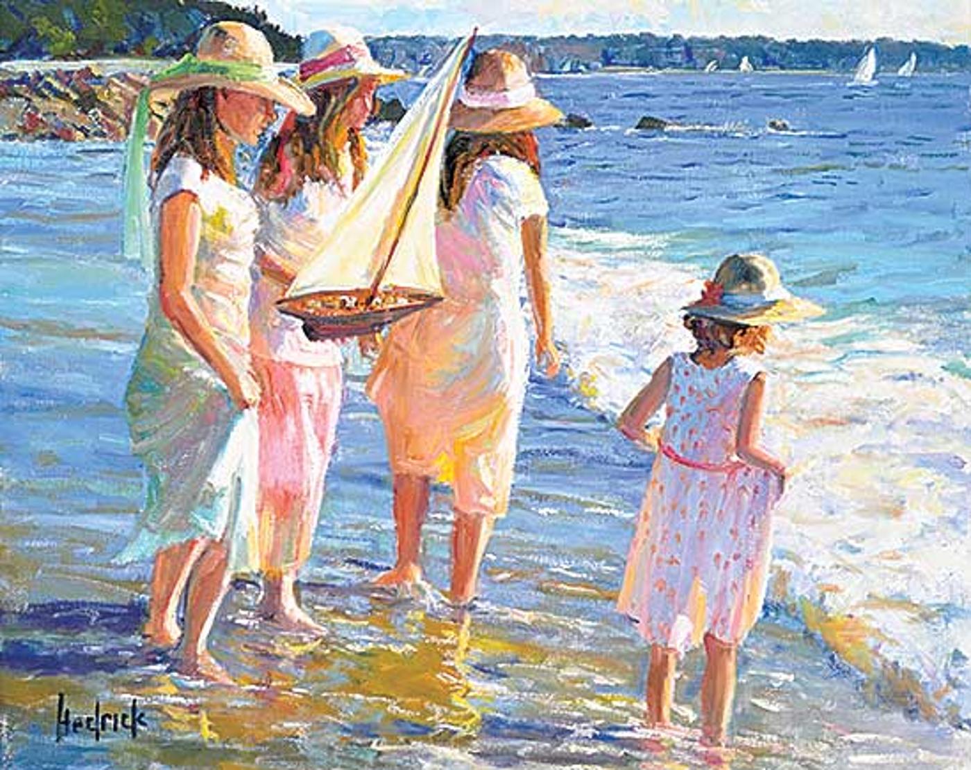 Ron Hedrick (1942) - 4 Sisters at Beach