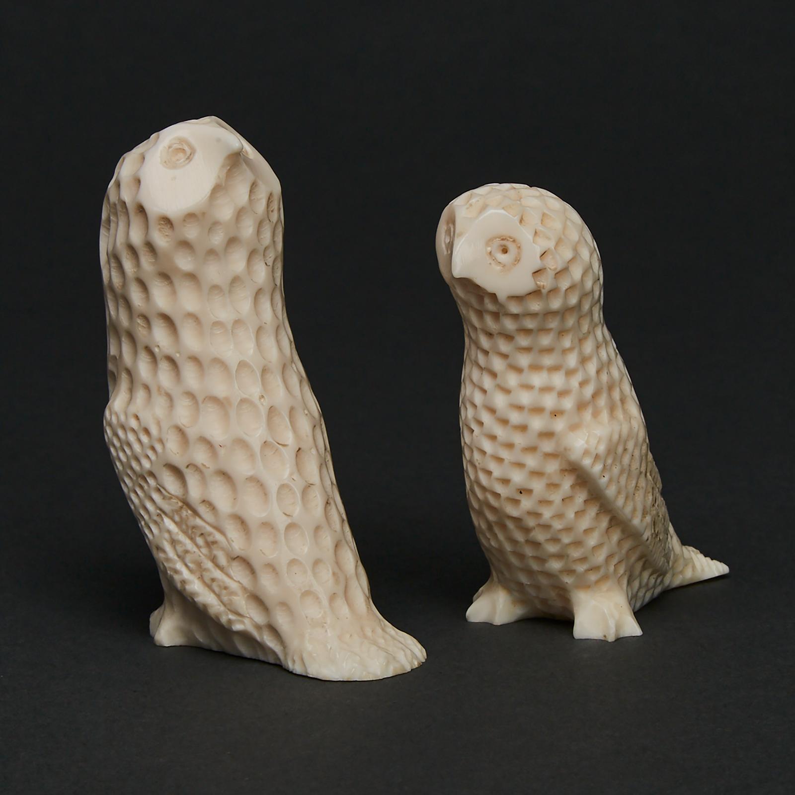 Roger Selook - Two Ivory Owls