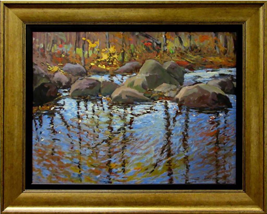 Bruce Allen Heggtveit (1917-2002) - Reflections In The Stream (Near Keogans Lodge) Gatineau Park, Quebec
