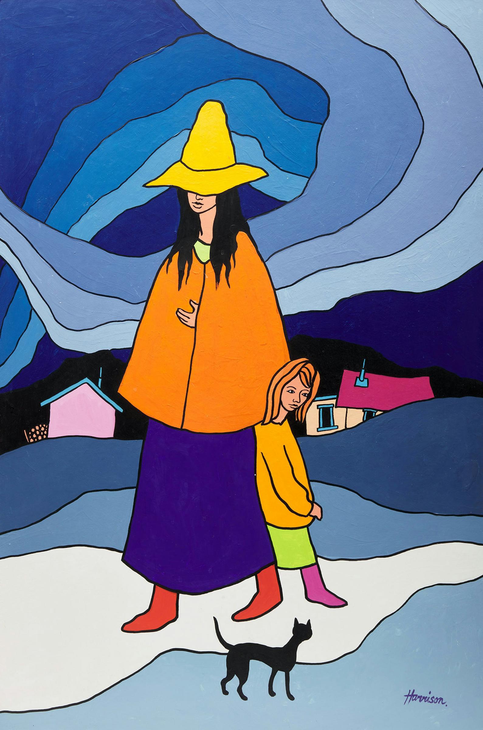 Ted Harrison (1926-2015) - Girl in Yellow Hat