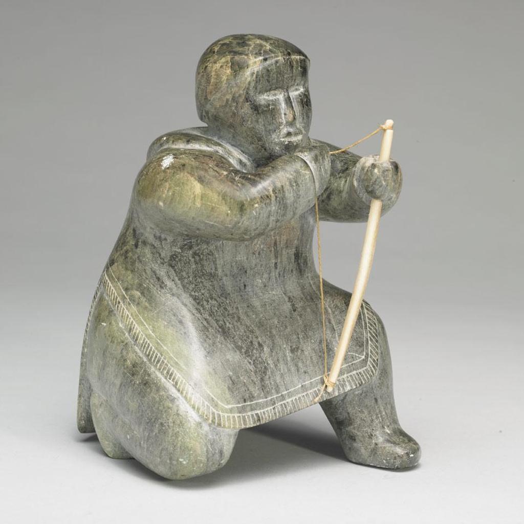 Luke Arngna'naaq (1931-2007) - Kneeling Hunter With A Bow