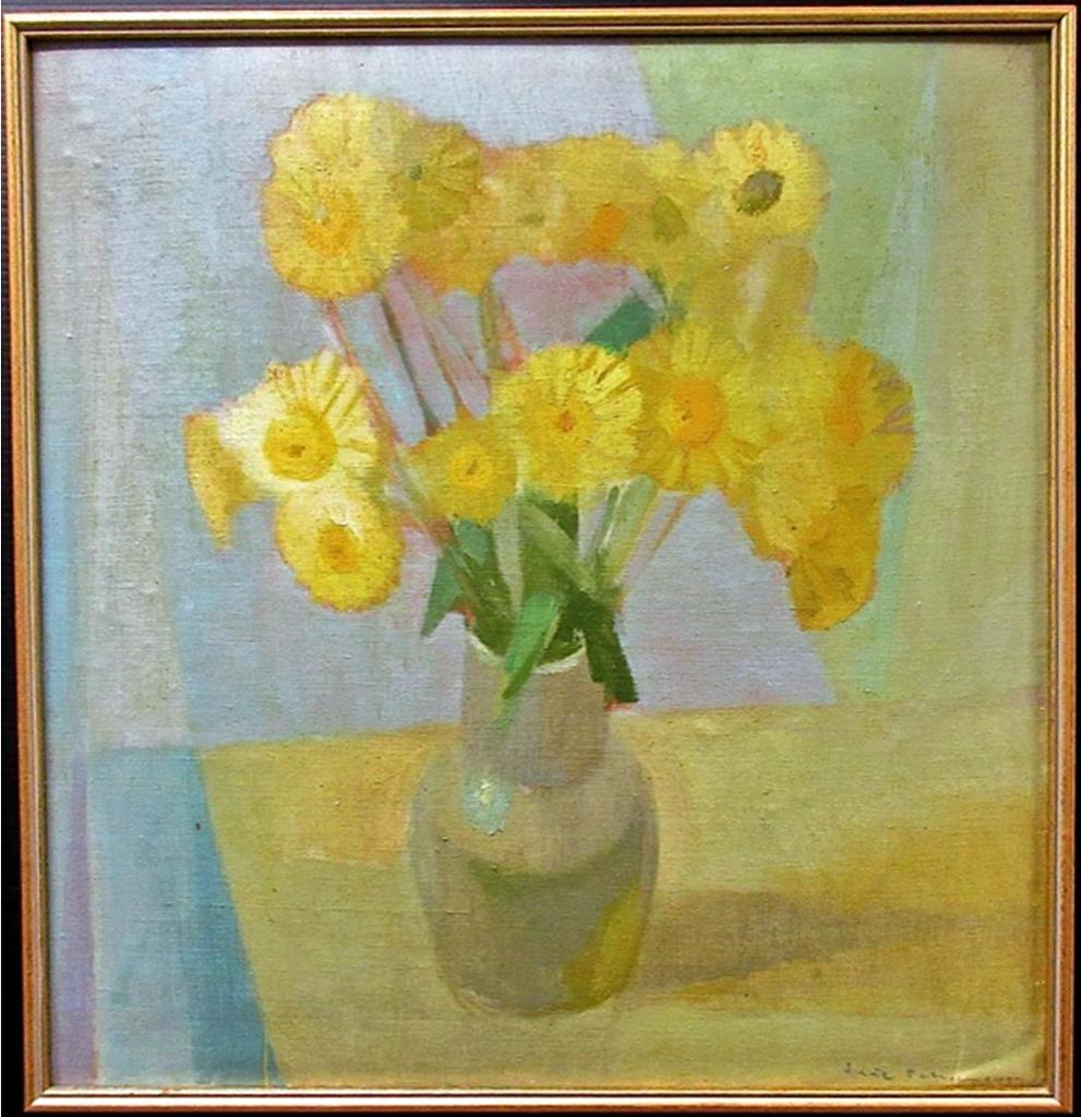 Eric Konstantin Pehap (1912-1971) - Yellow Flowers; Flowers In A Green Vase
