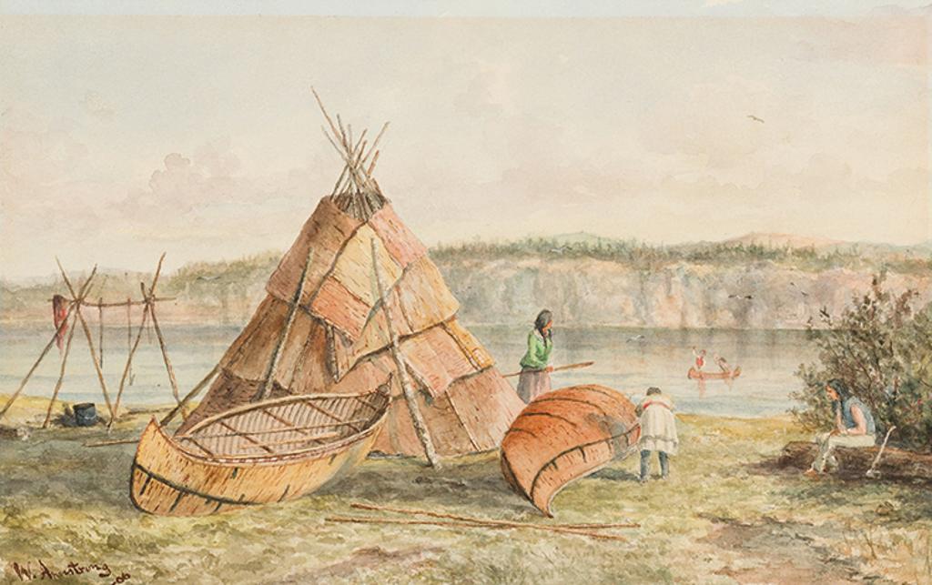 William Armstrong (1822-1914) - Indian Camp, Black Bay, Lake Superior
