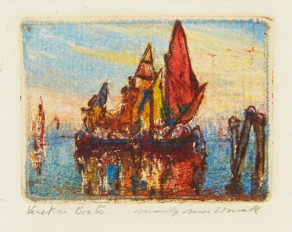 Manly Edward MacDonald (1889-1971) - Venetian Boats; Marseille Cathedral; Horse and Buggy