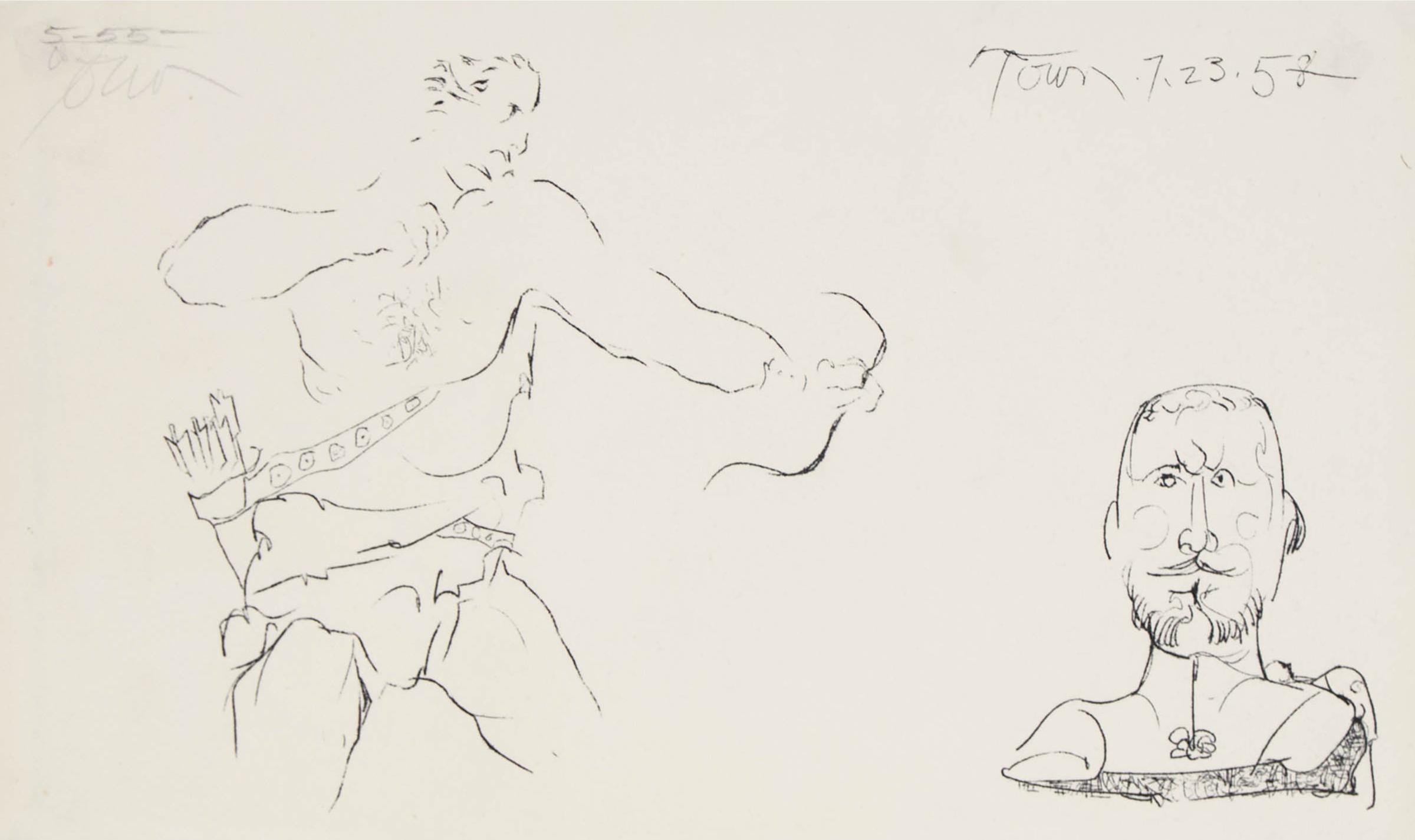 Harold Barling Town (1924-1990) - Execution Of A Statue, 1958