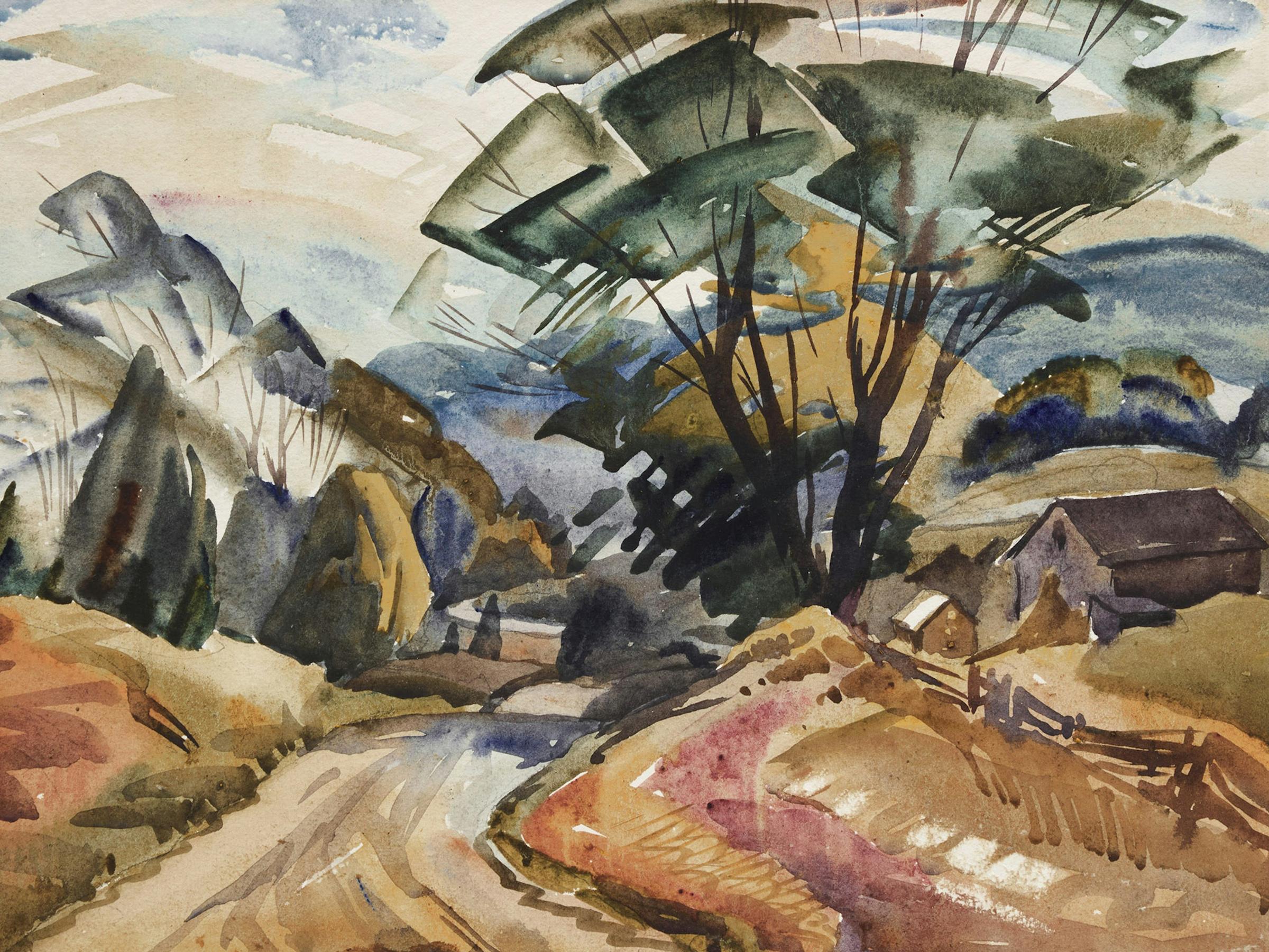 Frederick Alexander Fraser (1897-1975) - Untitled (Whimsy Trees)