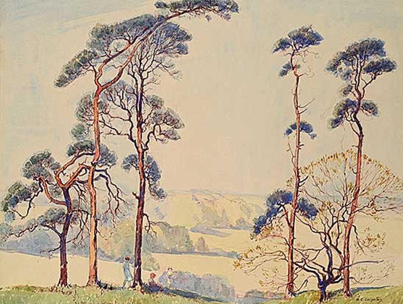 Alfred Crocker Leighton (1901-1965) - On the Downs, Sussex