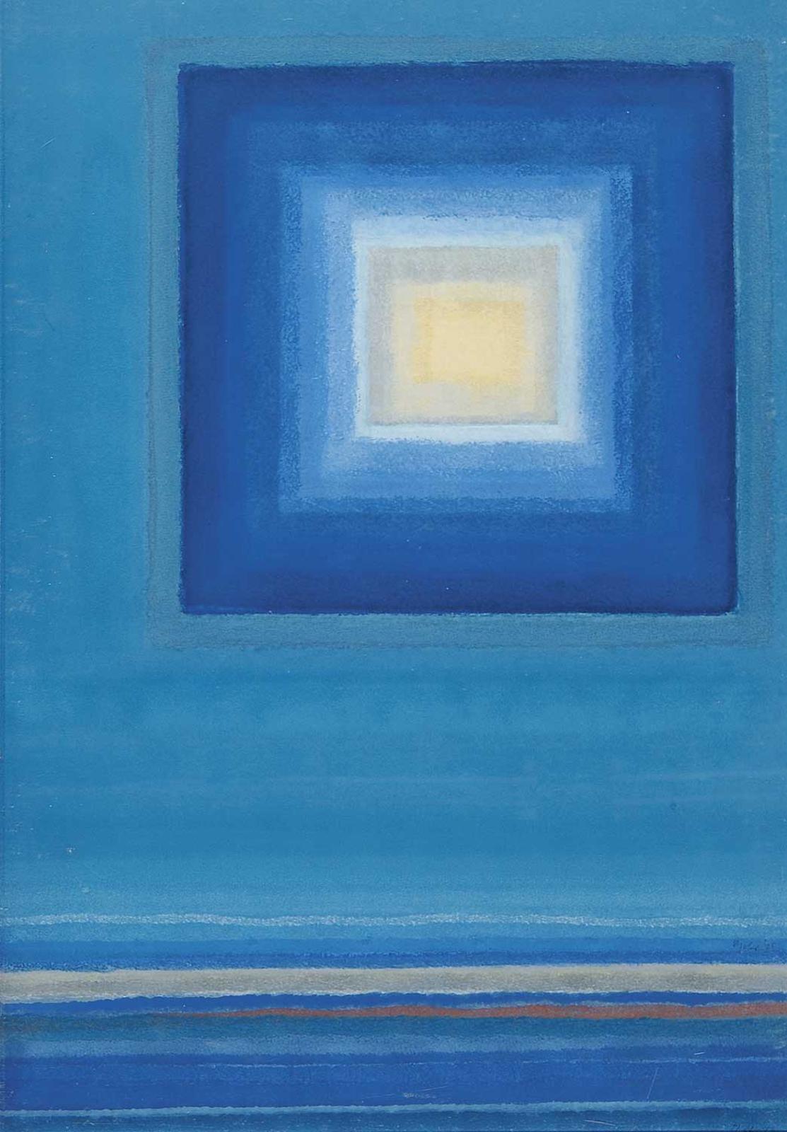 Ingeborg Mohr (1921-2004) - Untitled - Blue and Yellow Abstact