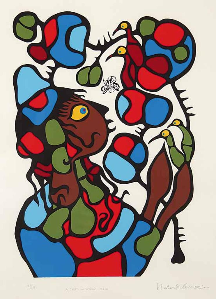 Norval H. Morrisseau (1931-2007) - A Child in Astral Plain [sic]  #155/195