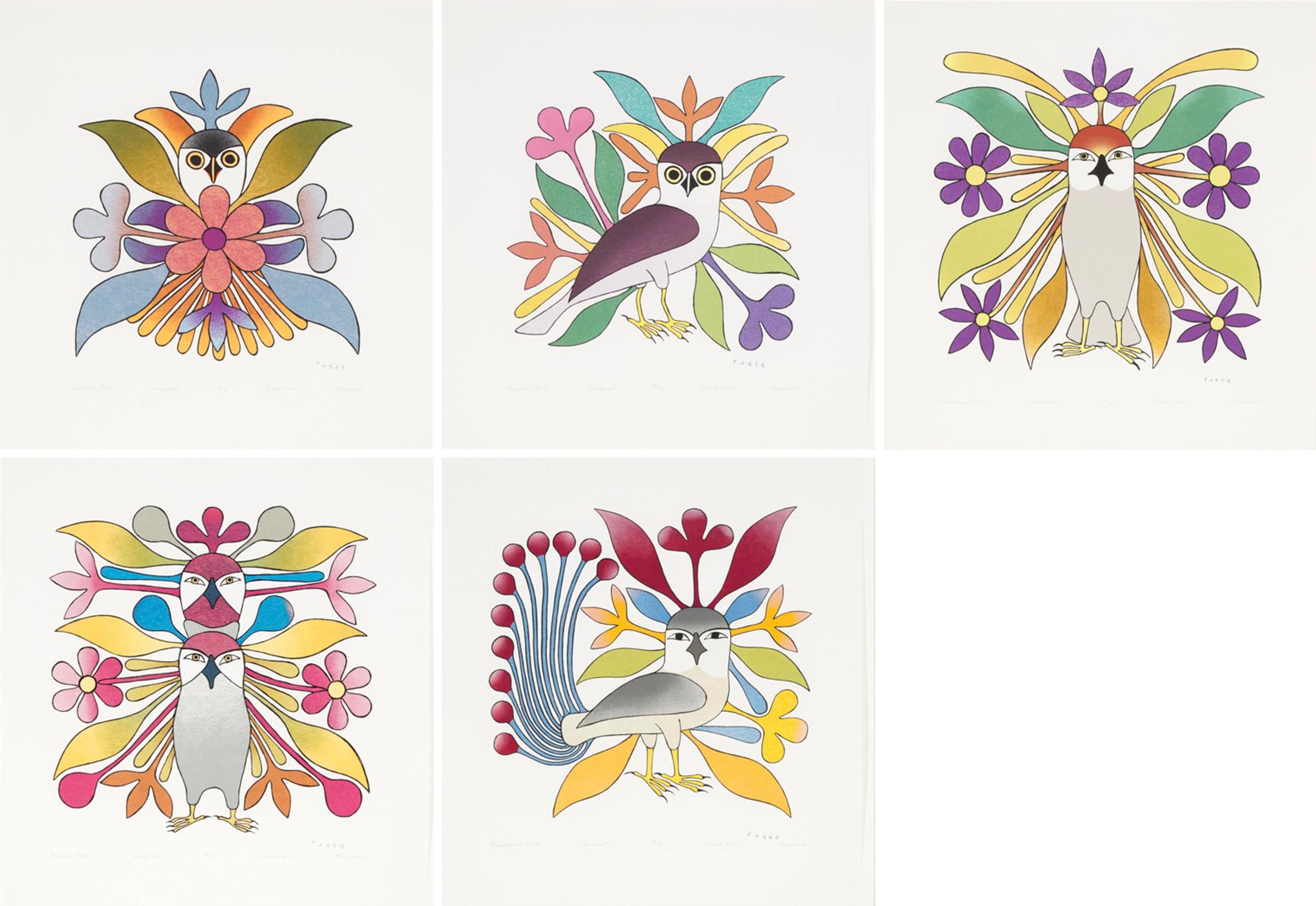 Kenojuak Ashevak (1927-2013) - Commissioned Set Of Five Serigraphs By The Inuit Gallery Of Vancouver, 2006